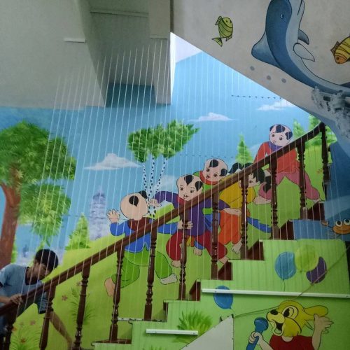 LƯỚI AN TOÀN CẦU THANG TRƯỜNG MẦM NON