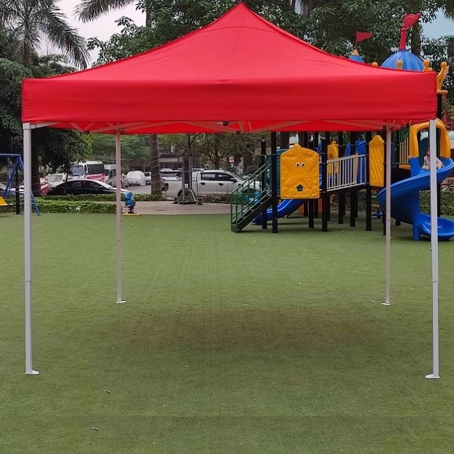 Nhà bạt hòa phát màu đỏ kich thước 3*4.5m